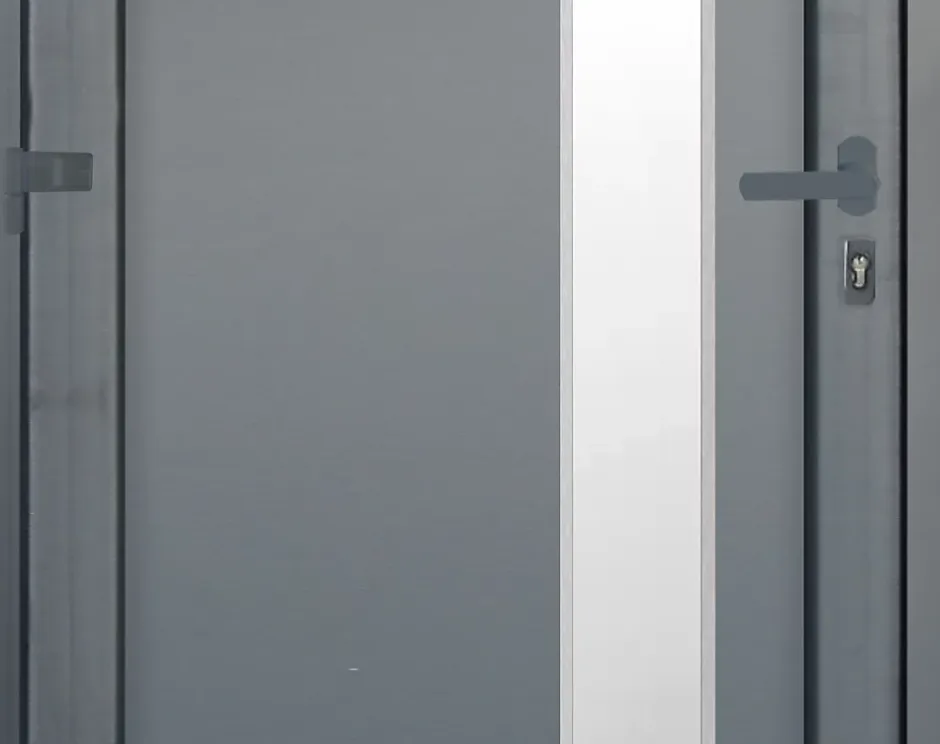 Porte d'entrée pvc anthracite RAL 7016 Hermoso 96 x h.218 cm poussant gauche-Fortia Clearance