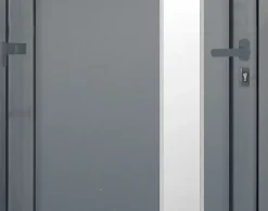 Porte d'entrée pvc anthracite RAL 7016 Hermoso 96 x h.218 cm poussant droit-Fortia Outlet