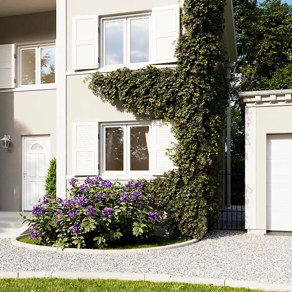 Fortia Porte d'entrée pvc blanc RAL 9003 Lorne 97 x h.219 cm poussant droit