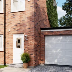 Porte d'entrée pvc blanc RAL 9003 Mindil 97 x h.219 cm poussant droit-Fortia Online