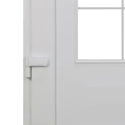Porte d'entrée pvc blanc RAL 9003 Mindil 97 x h.219 cm poussant droit-Fortia Online