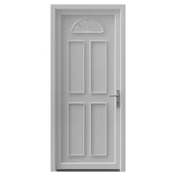 Fortia Porte d'entrée pvc blanc RAL 9003 Lorne 97 x h.219 cm poussant gauche