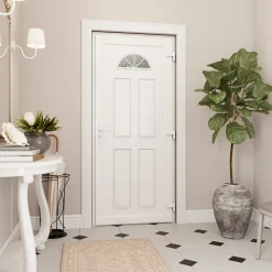 Fortia Porte d'entrée pvc blanc RAL 9003 Lorne 97 x h.219 cm poussant gauche