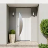 Fortia Porte d'entrée pvc blanc RAL 9003 Hermoso 98 x h.218 cm poussant droit