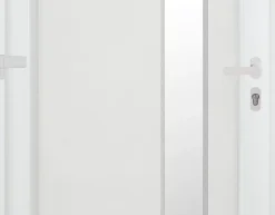 Fortia Porte d'entrée pvc blanc RAL 9003 Hermoso 98 x h.218 cm poussant droit
