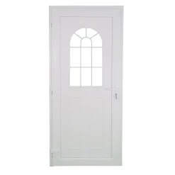 Fortia Porte d'entrée pvc blanc RAL 9003 Ameglia 97 x h.219 cm poussant droit