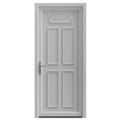 Fortia Porte d'entrée pvc blanc RAL 9003 Lorne 87 x h.219 cm poussant droit