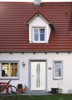 Porte d'entrée Hörmann acier galvanisé l.90 x h.215 cm poussant droit THP700B blanc ral 9016-Hormann