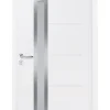 Hormann Porte d'entrée Hörmann acier galvanisé l.90 x h.215 cm poussant droit THP780S blanc ral 9016