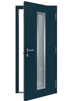 Hormann Porte d'entrée Hörmann acier galvanisé l.90 x h.215 cm poussant gauche THP700B gris anthracite ral 7016