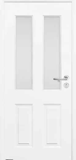 Hormann Porte d'entrée Hörmann acier galvanisé l.90 x h.215 cm poussant gauche THP410S blanc ral 9016