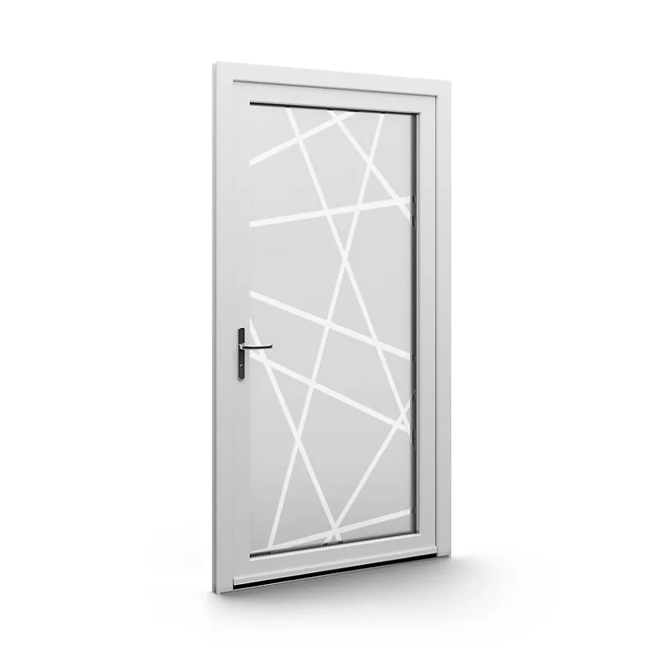 Fral Fermetures Porte d'entrée PVC blanc L 1060mm x H 2150mm ouvant gauche