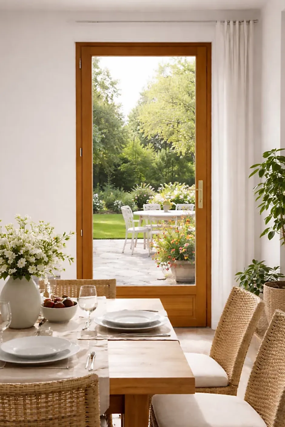 Porte Fenetre Bois 1 Vantail H215 X L80 Côte Tableau Tirant Gauche-Gd Menuiseries Best