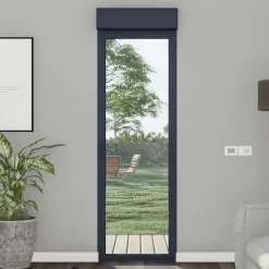 Porte fenêtre alu 1 vantail + volet roulant électrique gris - l.80 x h.215 cm, tirant gauche-GoodHome