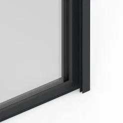 Porte fenêtre alu 1 vantail + volet roulant électrique gris - l.80 x h.215 cm, tirant gauche-GoodHome