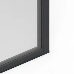 Porte fenêtre alu 1 vantail gris - l.80 x h.215 cm, tirant droit-GoodHome Hot