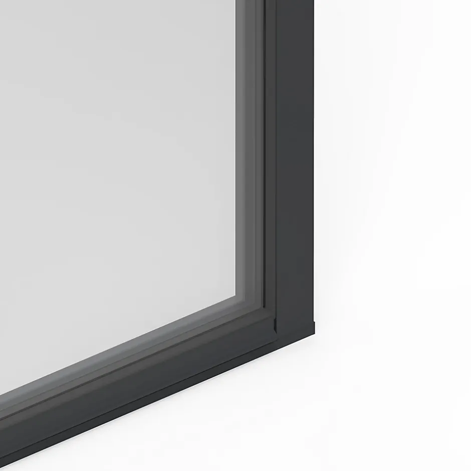 Porte fenêtre alu 1 vantail gris - l.80 x h.215 cm, tirant droit-GoodHome Hot