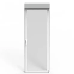 Porte fenêtre alu 1 vantail + volet roulant électrique blanc - l.80 x h.215 cm, tirant droit-GoodHome Sale