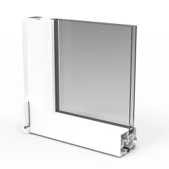 Porte fenêtre alu 1 vantail + volet roulant électrique blanc - l.80 x h.215 cm, tirant droit-GoodHome Sale