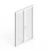 Porte fenêtre alu 2 vantaux blanc - l.120 x h.215 cm, tirant droit-GoodHome Online