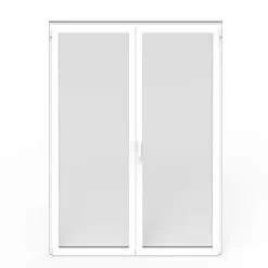 Porte fenêtre alu 2 vantaux blanc - l.120 x h.215 cm, tirant droit-GoodHome Online