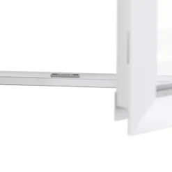 Porte fenêtre alu 2 vantaux blanc - l.120 x h.215 cm, tirant droit-GoodHome Online