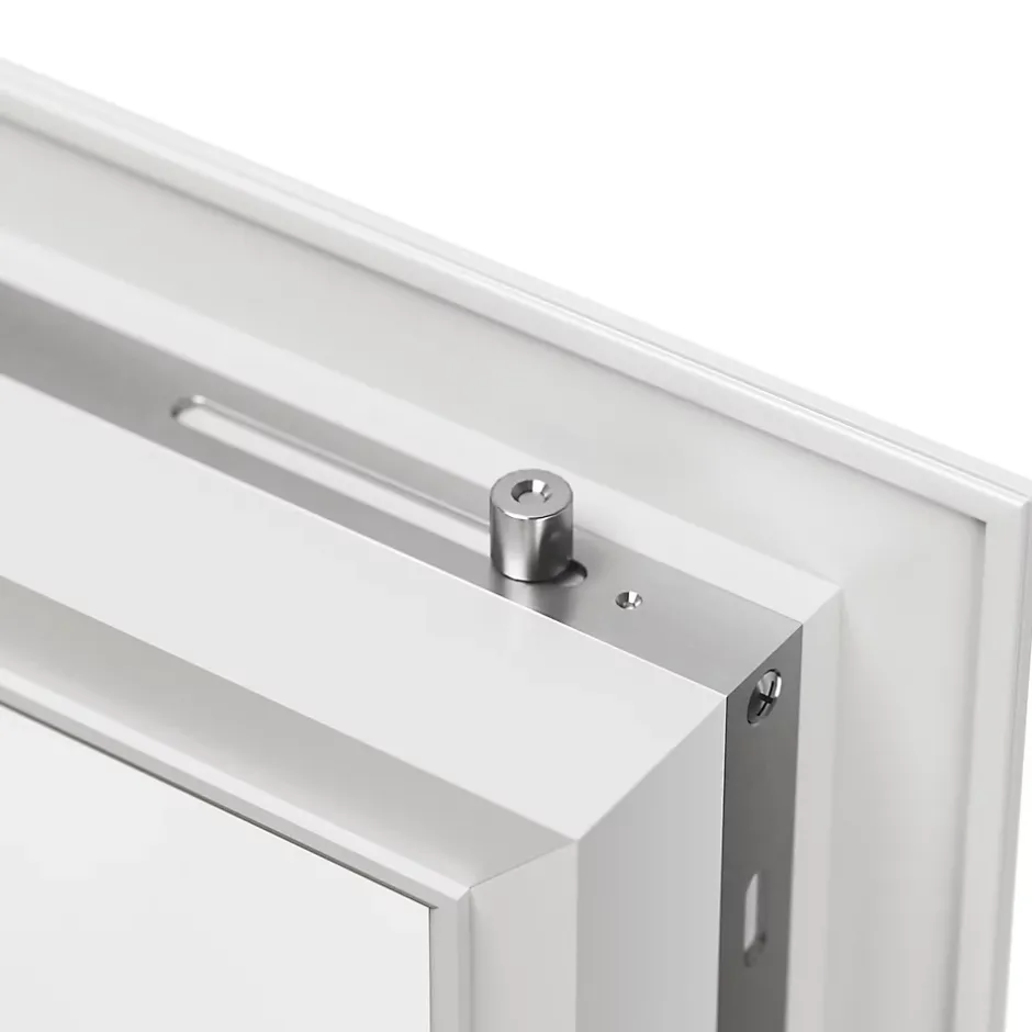 GoodHome Porte fenêtre alu 2 vantaux + volet roulant électrique blanc - l.120 x h.215 cm, tirant droit