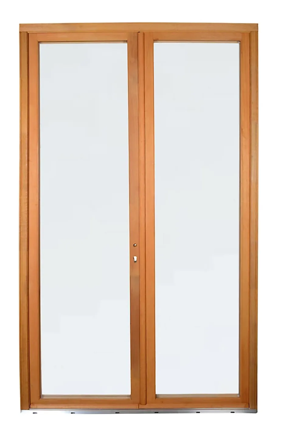 GoodHome Porte fenêtre bois 2 vantaux l.140 x H.215 cm tirant droit
