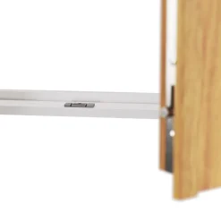 GoodHome Porte fenêtre bois 2 vantaux l.140 x H.215 cm tirant droit