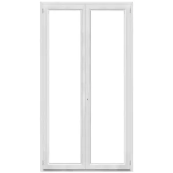 Porte fenêtre oscillo-battante double vantaux PVC blanc L 1000mm x H 2150mm ouvrant droit-Fral Fermetures New