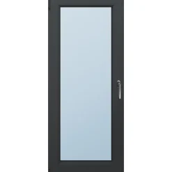 Fral Fermetures Porte fenêtre oscillo-battante PVC anthracite L 760mm x H 2150mm ouvrant gauche