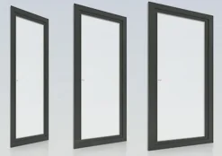 Fral Fermetures Porte fenêtre oscillo-battante PVC anthracite L 760mm x H 2150mm ouvrant gauche