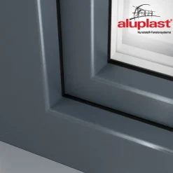 Fral Fermetures Porte fenêtre oscillo-battante PVC anthracite et blanc L 860mm x H 2150mm ouvrant gauche