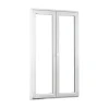 Fral Fermetures Porte fenêtre oscillo-battante double vantaux PVC blanc L 1400mm x H 2150mm ouvrant droit