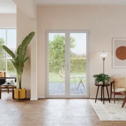 GoodHome Porte fenêtre PVC 1 vantail tirant blanc - l.80 x h.205 cm, tirant gauche