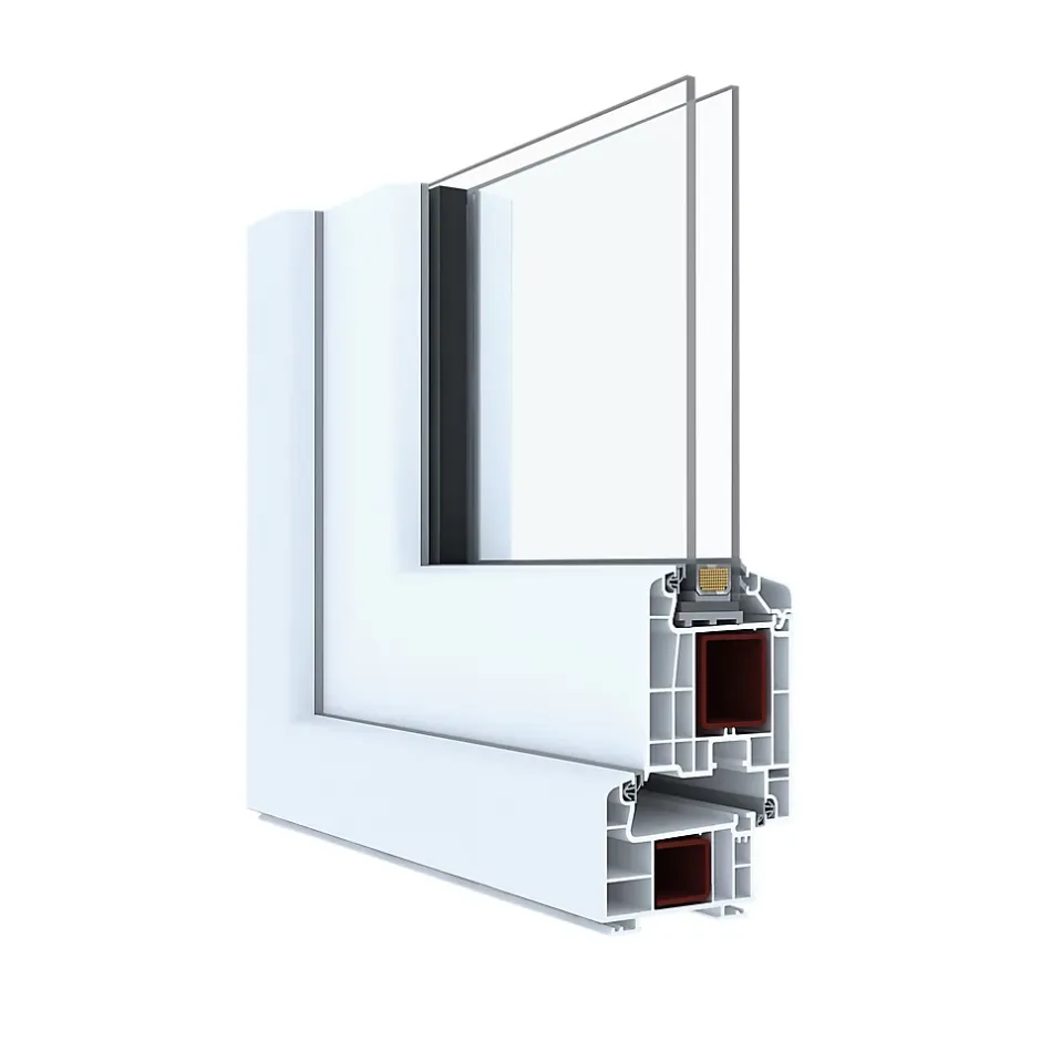 Porte fenêtre PVC 1 vantail tirant + volet roulant électrique blanc - l.80 x h.205 cm, tirant gauche-GoodHome Outlet