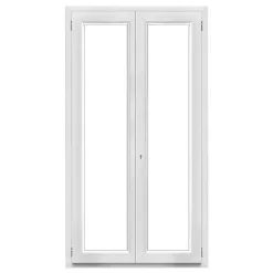 GoodHome Porte fenêtre PVC 2 vantaux blanc - l.120 x h.215 cm, tirant droit