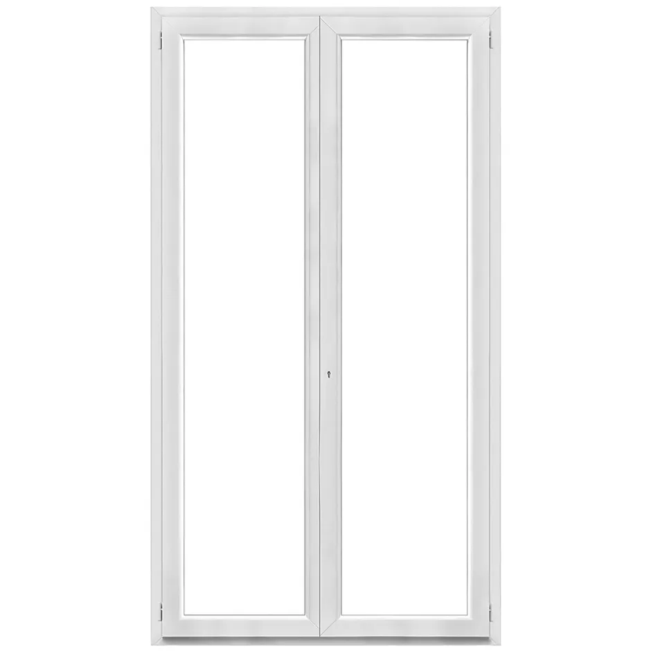 GoodHome Porte fenêtre PVC 2 vantaux blanc - l.120 x h.205 cm, tirant droit