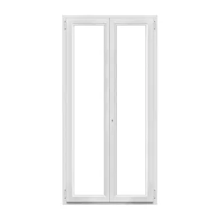 Porte fenêtre PVC 2 vantaux blanc - 100 x h.205 cm, tirant droit-GoodHome Discount