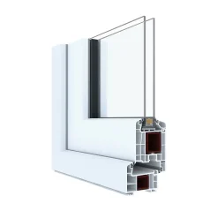 GoodHome Porte fenêtre PVC 2 vantaux tirant + volet roulant électrique blanc - l.140 x h.215 cm, tirant droit