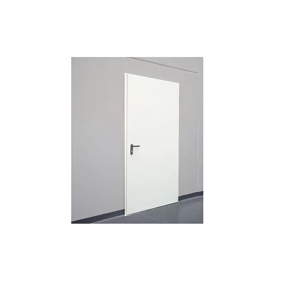 4M Porte Métallique Industrielle De Service Isolée Réversible L1000 H2050 RAL9010 En Applique