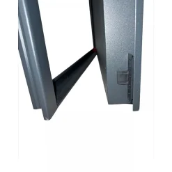 4M Porte Métallique Industrielle De Service Isolée Réversible L1000 H2050 RAL9010 En Applique