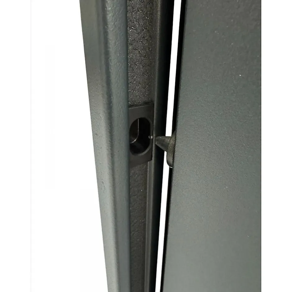 4M Porte Métallique Industrielle De Service Isolée Réversible L1000 H2050 RAL9010 En Applique