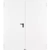 4M Porte Métallique Industrielle De Service Double Poussant Droit L900+400 H2150 RAL9010 En Applique
