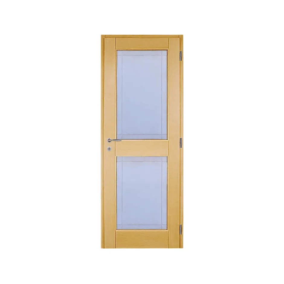 Reivilo Porte nue, sans cadre, bois Erable, 73 cm, 2 carreaux, recouvrement