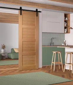 Lynporte Porte seule 4 Panneaux CETUS bois chêne européen 2040 x 730