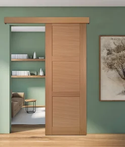 Porte seule 3 Panneaux URSA bois chêne européen 2040 x 730-Lynporte Best