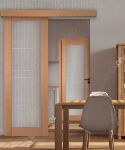 Lynporte Porte seule 1 Vitrage CASSIOPEIA bois chêne européen 2040 x 830