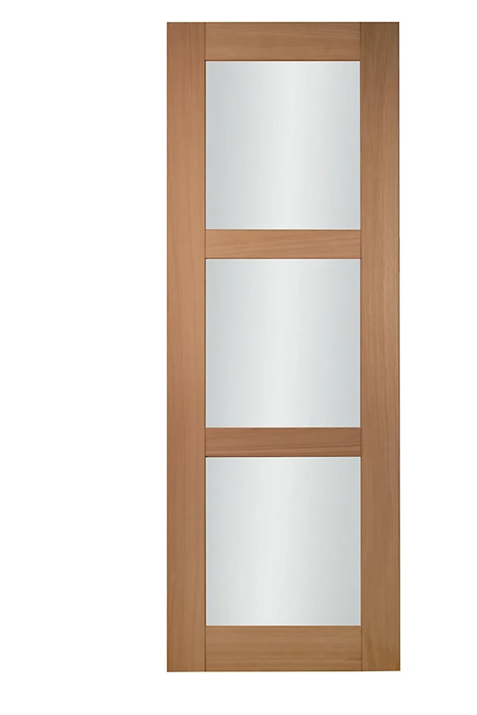 Lynporte Porte seule 3 Vitrages URSA bois chêne européen 2040 x 830