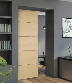 Porte seule bois isoplane ANTLIA3 730 frêne blanc européen-Lynporte New